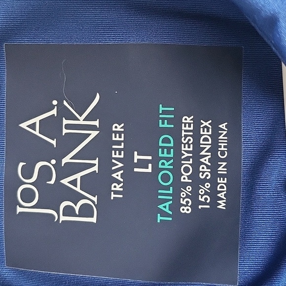 1995- JoS. A. Bank Traveler Tailored Fit Blue Color Size LT NWT - Picture 3 of 8